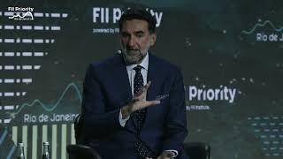 H.E. Yasir Al-Rumayyan, Chairman of FII Institute, Gov. of PIF, & Nelson Barbosa at #FIIPRIORITY Rio