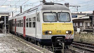 Train at Bruxelles-Nord Station (4K)