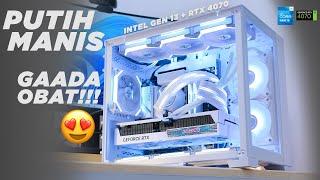 Bening Banget!!  Rakit PC Gaming Editing All-White Pakai Intel Gen 13 dan RTX 4070!