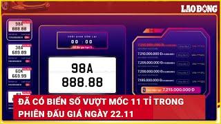 Đã có biển số vượt mốc 11 tỉ trong phiên đấu giá ngày 22.11 | Báo Lao Động