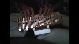 Super Mario Bros Theme and we wish you a merry chirstmas song on my Homemade thumb piano