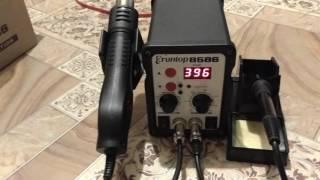 Eruntop 8586 - Китайская паяльная станция ( первое включение).