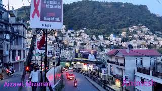 Aizawl city view (Bawngkawn),Mizoram