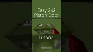 Easy 2x2 Piston Door #minecraft #tutorial #redstone #shorts