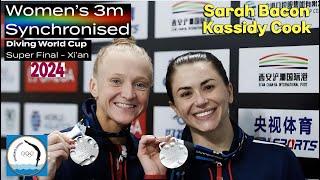 Sarah Bacon and Kassidy Cook | Women's Diving 3M Synchronised | Xi'an 2024             #womensdiving