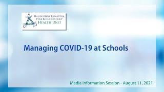 Managing COVID-19 at Schools