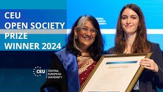 Julia Ebner receives the Open Society Prize at Central European University