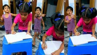 #Advikകുട്ടന്റെ HomeWork #Tiyaകുട്ടിയെ സോപ്പിട്ട് എഴുതിപിക്കുകയാണ് നിങ്ങളും ഇതുപോലെയാണോ #Comment