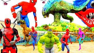 Đại Chiến Khủng Long Bạo Chúa Giải Cứu Siêu Nhân Nhện Tại Bể Cá Mập, Spiderman VS Dinosaur Horror