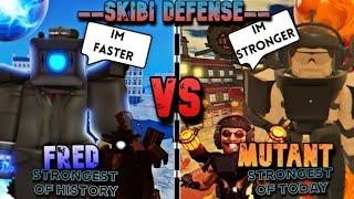 FRED Vs BUFF MUTANT! *Who Is Stronger* (Best Mid Game Unit?) --Skibi Defense--