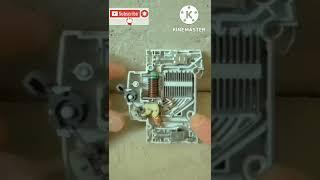 Internal view of a circuit breaker when we on it. #shorts #a2z #physics #electrical #mcb #cb