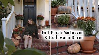 fall porch makeover & decorating for halloween