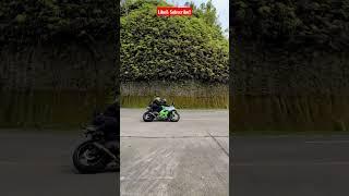 Kawasaki Ninja ZX10R Banked The Curve With His Girlfriend 