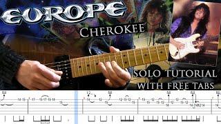 Europe - Cherokee guitar solo lesson (with tablatures and backing tracks)