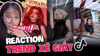 Reaction hot trend TikTok xé giấy biến hình đỉnh cao. MisThy không nhận ra người quen vì!?