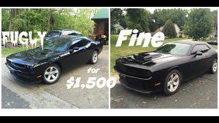 Dodge Challenger Mods -Rhino Liner ( Like Line x ), Phantom Grill, Amerihood