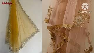 Zari work dupatta for girls & women /best heavy work dupatta collection / dupatta design @girlstyle