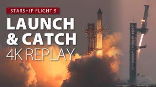 SpaceX Starship Flight 5 - 4K launch replay