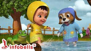 Banni Maleyannu anandisona-Kids Playing in Rain | Kannada Rhymes & Kids Cartoons | Infobells