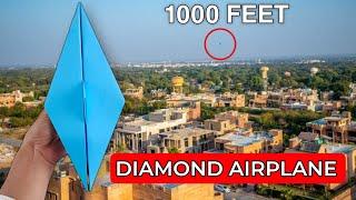 How to make a paper airplane DIAMOND | Diamond paper airplane that flies Far