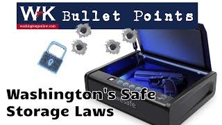 Bullet Points.  Washington's Safe Storage Laws