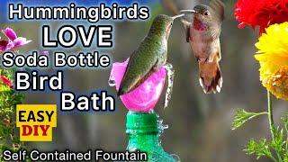 How To Make Hummingbird ENDLESS Water Fountain LOVED Bird Bath EASY Solar Powered TOTALLY PORTABLE