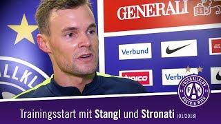 Trainingsstart mit Stangl und Stronati