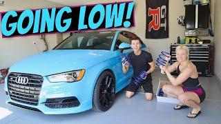 Wifey Says Too Much Wheel Gap!! Audi S3 H&R Lowering Spring Installation!