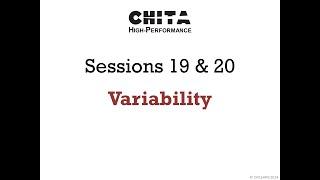 Sessions 19 & 20 - Variability