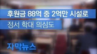 [자막뉴스] “5년 간 후원금 88억 중 2억만 시설로” / KBS뉴스(News)