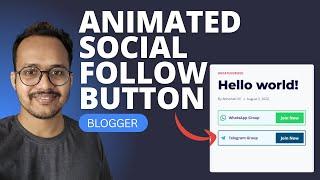 Animated Social Follow Button in Blogger