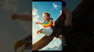 "Baby Rides an Eagle?!  The Most Epic Sky Adventure Ever!"