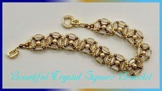 Crystal Square Bracelet Tutorial