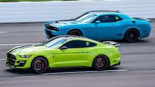 Showdown! Twin Turbo 426 Hellcat vs Built 2020 Shelby GT500 Roll Race!