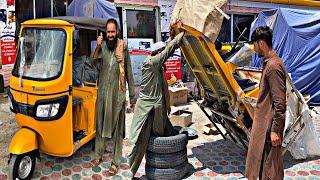 Mass Production and Complete Assembling Process of TVS Three Wheels Rickshaws in Local Workshop