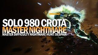 Solo 980 Crota (Master Nightmare Hunt: Despair) [Destiny 2 Shadowkeep]