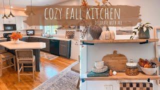 COZY FALL KITCHEN DECOR 2024 || FALL DECORATE WITH ME || Fall Kitchen Styling Ideas