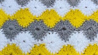 How to- crochet Catherine’s wheel stitch/Catherine wheel stitch baby blanket or stroller blanket/