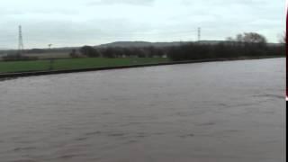 River Douglas banks over flowing Rufford