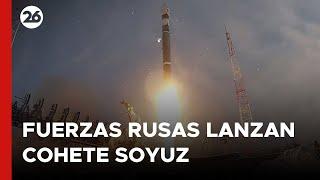 Las Fuerzas Aeroespaciales rusas lanzan un cohete Soyuz con fines de defensa