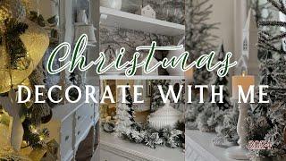 CHRISTMAS 2024 DECORATE WITH ME || STYLING HOLIDAY VIGNETTES || TRADITIONAL DECORATING IDEAS