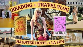 staying in a haunted hotel ️ hollywood hills  horror books  vegan eats  los angeles reading vlog