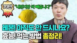 레몬의 엄청난 효능과 독소 배출 200% 레몬수 먹는 방법! 조승우 한약사 레몬 한방에 몰아보기 (조승우한약사)