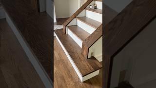 Custom 72” Oak Tread️‍️ #flooringexperts #hardwood #flooring #woodworking #stairs #contractor