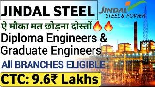 Jindal Steel Recruitment 2023 | Fresher | CTC: 9.6 Lakhs| Job Vacancy 2023 | Mnc Jobs | Naukari Wala