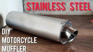 Homemade Motorcycle Exhaust Muffler | Stainless Steel