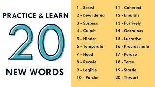 Practice and Learn 20 New Words - Vocabulary Quiz