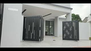 BeauGates trackless folding auto gate. Special 3D frame profile make your house unique and elegant.