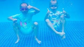 Gaby and Alex SWIMMING IN POOL | Safety Rules for Kids in The Pool