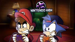 Nintendo High - Mario Vs Sonic Playing Video Games